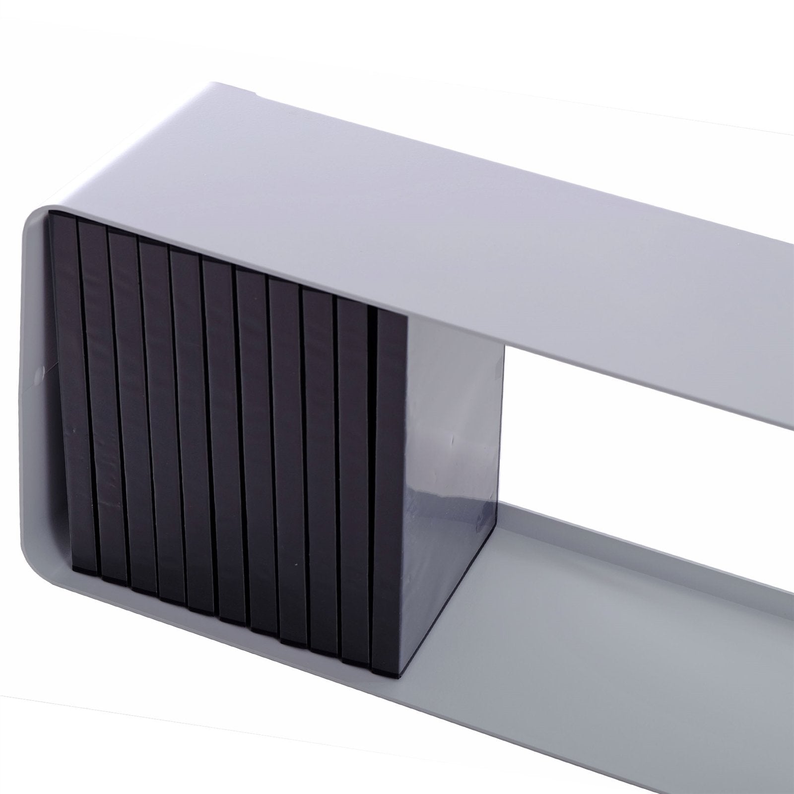 DESIGN DVD WANDREGAL CUBE L | 120cm Metall Retro Regal für ca. 110DVDs | Farbe: weiß - DESIGN DELIGHTS