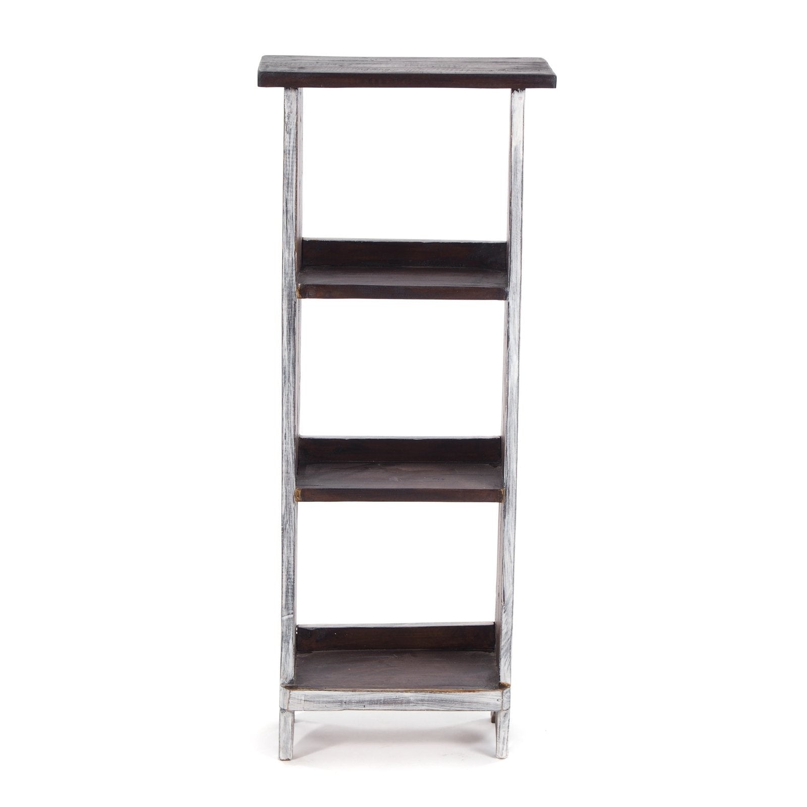 DVD & BÜCHERREGAL "RUSTIC 88" | 88x35x18cm (HxBxT) | Holzregal | Farbe: 05 weiß-natur - DESIGN DELIGHTS