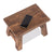 FUSSHOCKER Monte | 30x21cm(BxH), kleiner Holzhocker aus Mahagoni Holz | Farbe: 02 hellbraun - DESIGN DELIGHTS