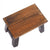 FUSSHOCKER Monte | 30x21cm(BxH), kleiner Holzhocker aus Mahagoni Holz | Farbe: 04 schwarz-natur - DESIGN DELIGHTS