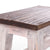 FUSSHOCKER Monte | 30x21cm(BxH), kleiner Holzhocker aus Mahagoni Holz | Farbe: 05 weiß-natur - DESIGN DELIGHTS