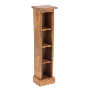 HOLZ CD REGAL "CD TOWER" | 76cm(H), Holzregal, CD Rack mit 4 Fächern | Farbe: 08 honigfarben gewachst - DESIGN DELIGHTS