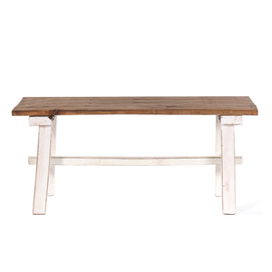 HOLZBANK "ANZIO" | Mahagoni, 90x39x26 cm (HxBxT) | Faltbank | Farbe: 06 weiß-landhaus - DESIGN DELIGHTS