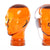 KOPFHÖRERSTÄNDER "TRANSPARENT ORANGE" | Kare Design 39953 - DESIGN DELIGHTS