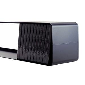 LOUNGE DESIGN CD REGAL "CUBE" | 80cm, Metall | für ca 70 CDs | Farbe: schwarz - DESIGN DELIGHTS