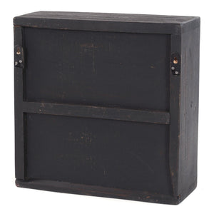 MEDIZINSCHRANK "MEDIC" | 35x35x13 cm, Mahagoni | Wandschrank | Farbe: 04 schwarz-natur - DESIGN DELIGHTS