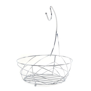 METALL OBSTKORB "FRESH" | Ø 25 cm, mit Bananenhaken | Früchtekorb - DESIGN DELIGHTS