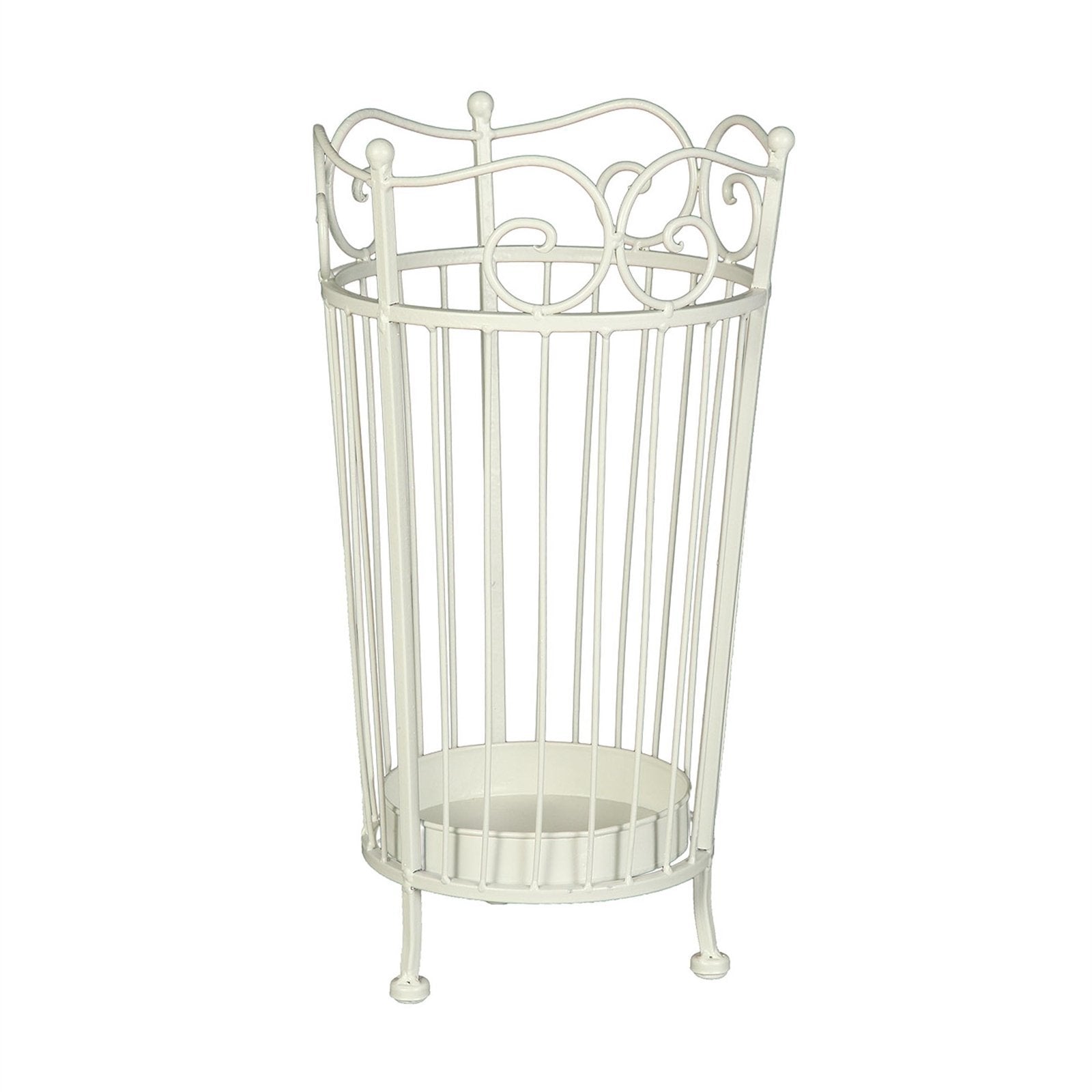 SCHIRMSTÄNDER "LUCA" | Metall, antik-weiß | Regenschirm Halter - DESIGN DELIGHTS