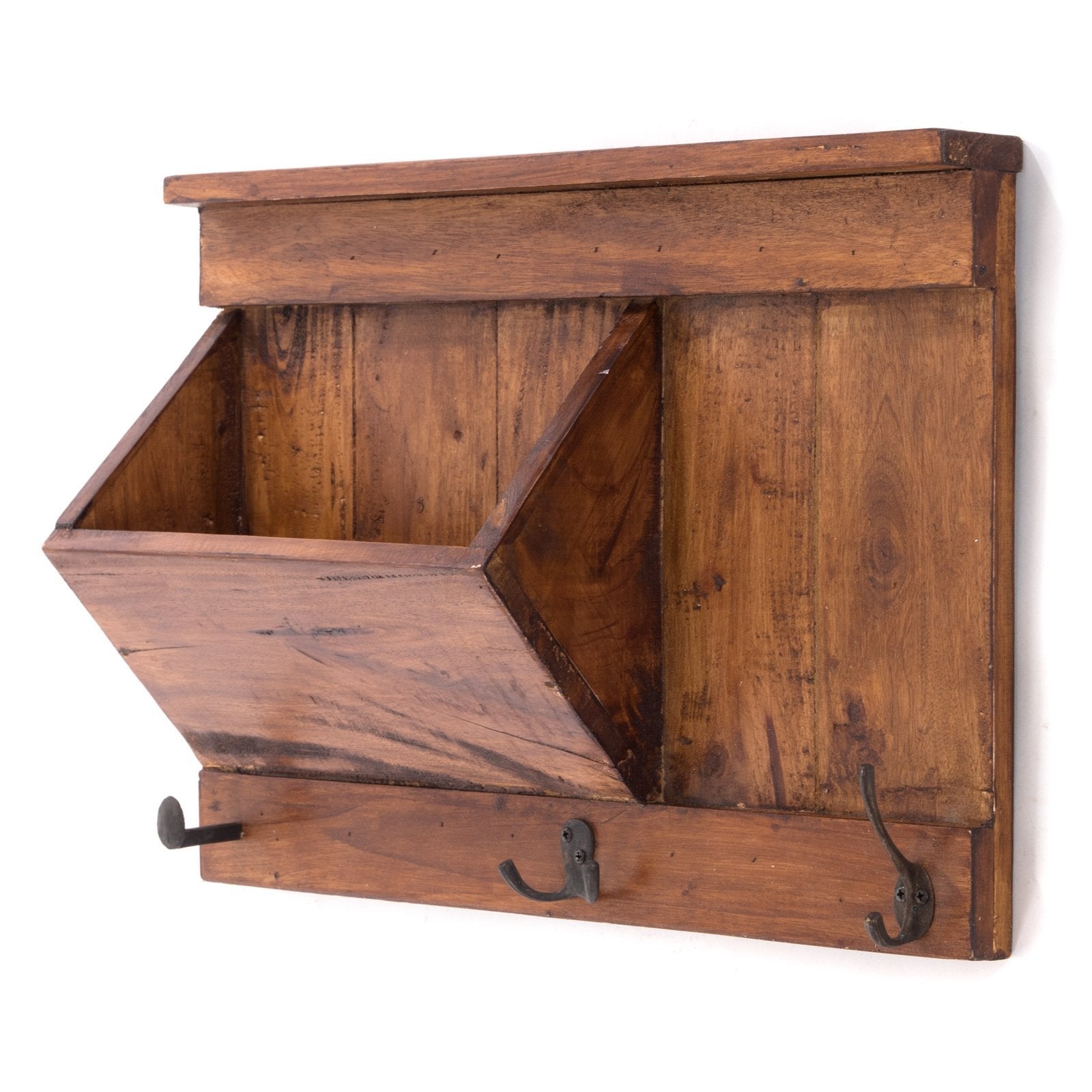 SCHLÜSSELBRETT "NATURA 50" | 50x35x13cm (BxHxT), Staufach | Garderobe | Farbe: 02 hellbraun - DESIGN DELIGHTS