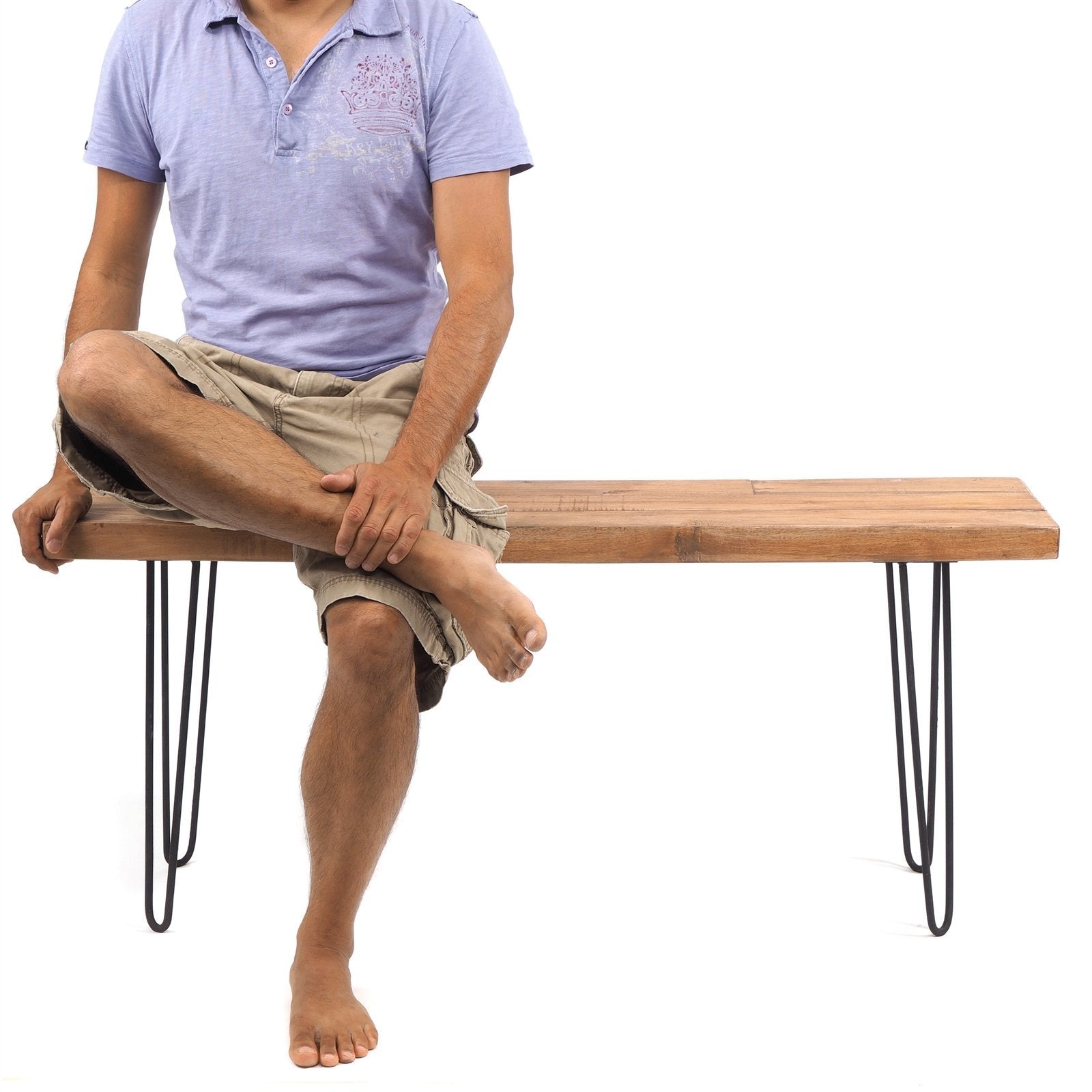 SITZBANK "BOHLE" | 120 cm, Mahagoni, mit Gestell | Esszimmerbank - DESIGN DELIGHTS