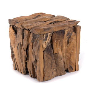 SITZBOX "TEAK 30" | 30x30x30 cm, Teakholz | Sitzhocker - DESIGN DELIGHTS