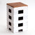 SITZHOCKER "BRICK" | 48x29cm (HxB), Mahagoni | Holzhocker | Farbe: 06 weiß-landhaus - DESIGN DELIGHTS