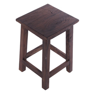 Sitzhocker MADERO | 48x30cm(HxB), Recyclingholz, Holzhocker, Hocker | Farbe: 03 dunkelbraun - DESIGN DELIGHTS