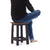 Sitzhocker MADERO | 48x30cm(HxB), Recyclingholz, Holzhocker, Hocker | Farbe: 04 schwarz-natur - DESIGN DELIGHTS