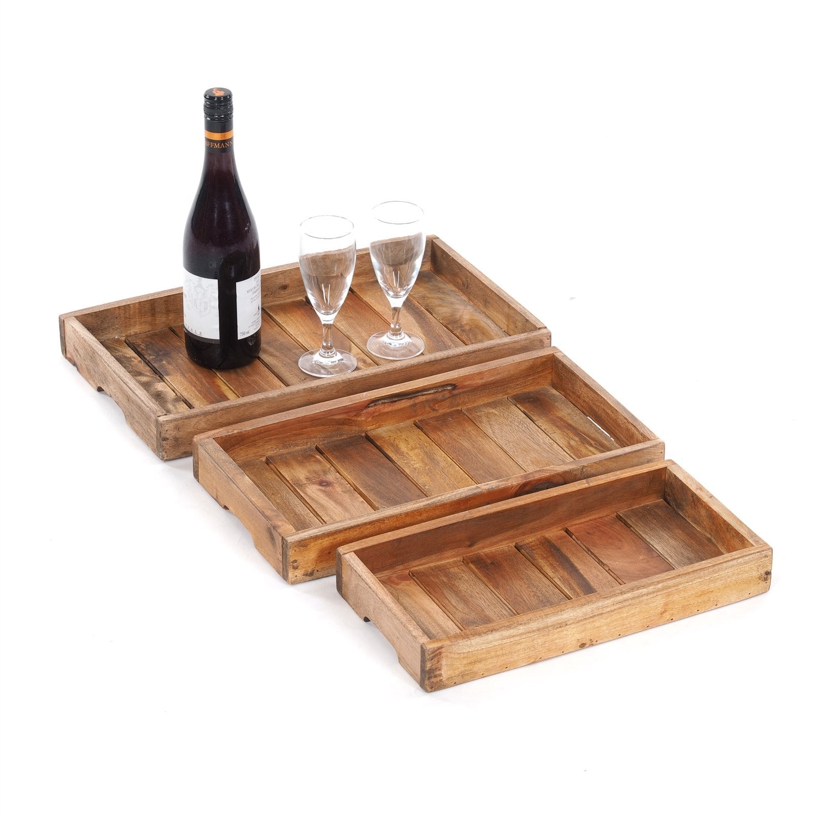 TABLETTSET "VALET" | 45x27 cm, Altholz | Küchentabletts - DESIGN DELIGHTS