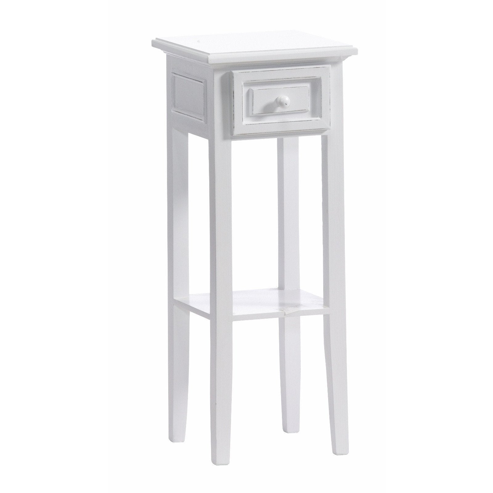 TELEFONTISCH LANDHAUS | weiß, Flurtisch mit Schublade im Vintage Look - DESIGN DELIGHTS