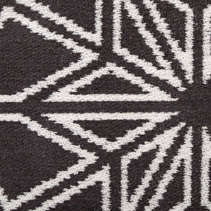 Teppich "SKANDIO" | 160x230 cm, weiß auf schwarz | Wohnzimmer - DESIGN DELIGHTS