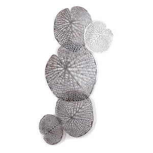 WAND DEKO "LEAVES BIG" | Metall, antik-silber, 97 cm | Wandbild - DESIGN DELIGHTS
