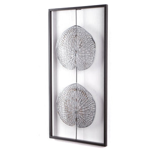 WAND DEKORATION "PURE LEAVES" | Metall, antik-silber, 61 cm | Wandbild - DESIGN DELIGHTS