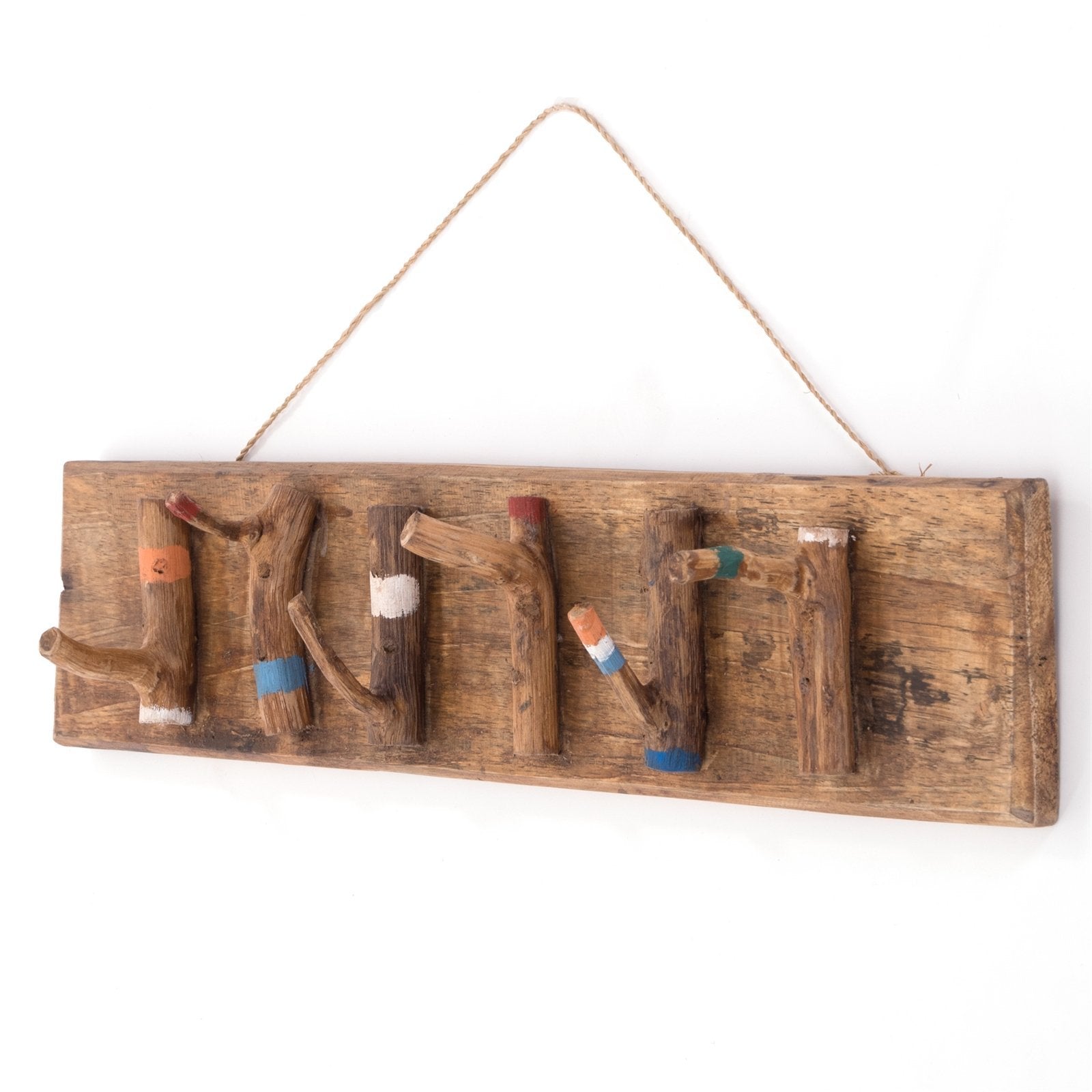 WANDGARDEROBE "SAMOA" | 60x14cm (BxH), Mahagoni | Hakenleiste - DESIGN DELIGHTS