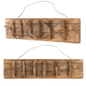 WANDGARDEROBE "SAMOA" | 60x14cm (BxH), Mahagoni | Hakenleiste - DESIGN DELIGHTS