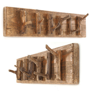 WANDGARDEROBE "SAMOA" | 60x14cm (BxH), Mahagoni | Hakenleiste - DESIGN DELIGHTS