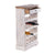 WEINREGAL CORTEZ | 85x55cm(HxB) Flaschenregal aus Holz mit Schublade | Farbe: 05 weiß-natur - DESIGN DELIGHTS